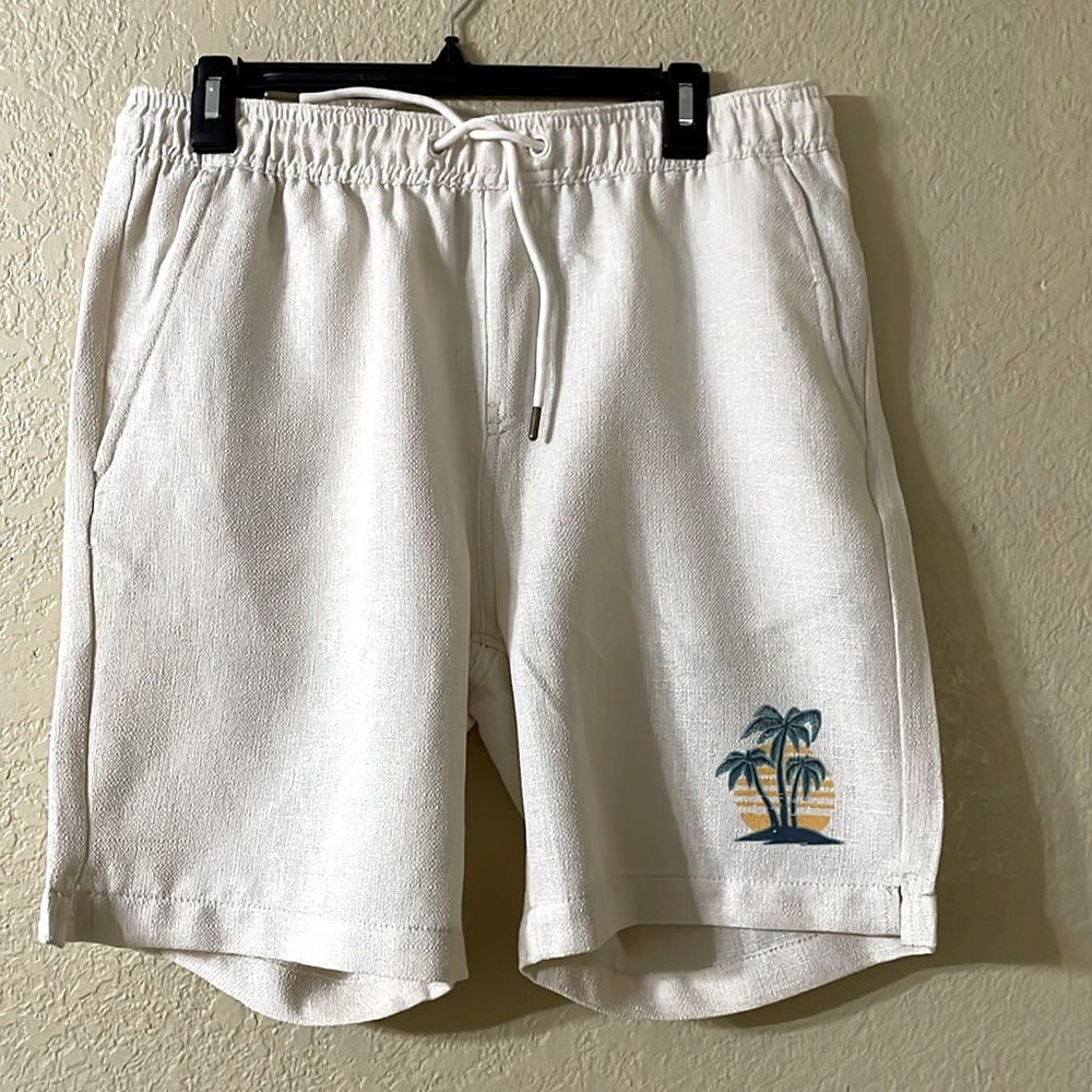 Mens Linen Look Beach Shorts. Size M New With Tags